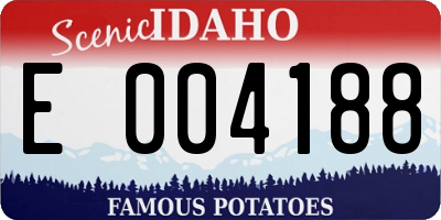 ID license plate E004188