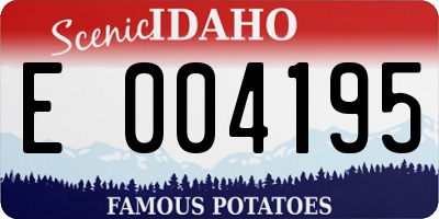 ID license plate E004195