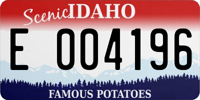 ID license plate E004196