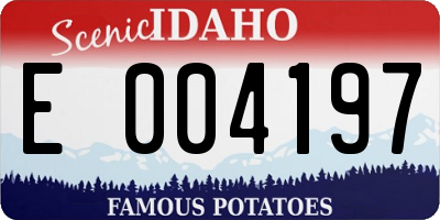 ID license plate E004197