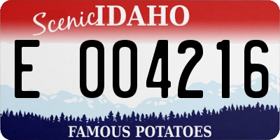 ID license plate E004216