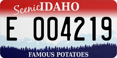 ID license plate E004219