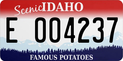 ID license plate E004237