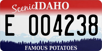 ID license plate E004238