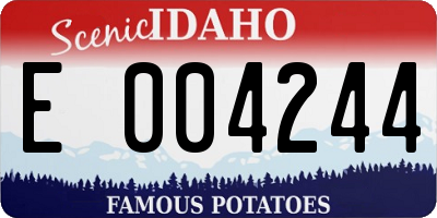 ID license plate E004244