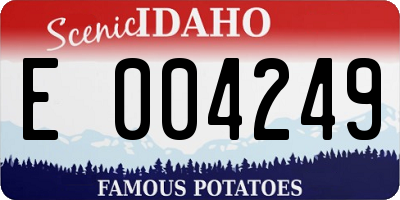 ID license plate E004249