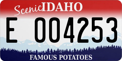 ID license plate E004253