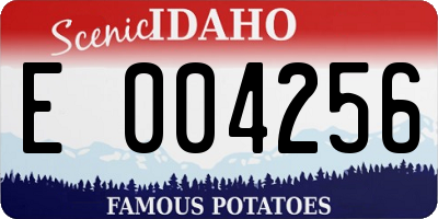 ID license plate E004256