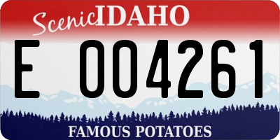 ID license plate E004261
