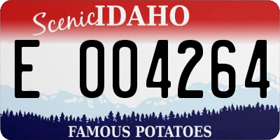 ID license plate E004264