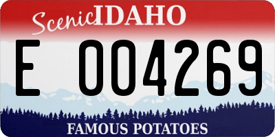 ID license plate E004269