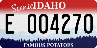 ID license plate E004270