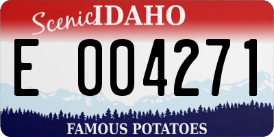 ID license plate E004271