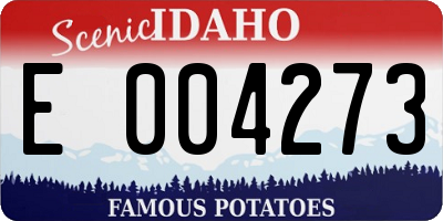 ID license plate E004273
