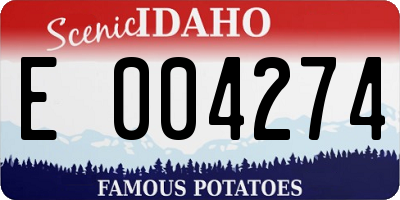 ID license plate E004274