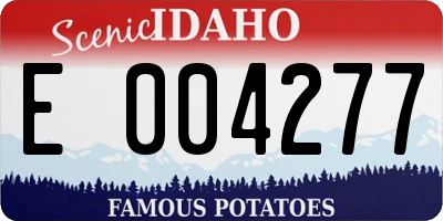 ID license plate E004277