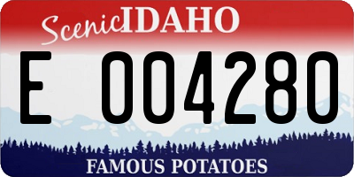 ID license plate E004280