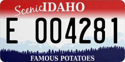 ID license plate E004281
