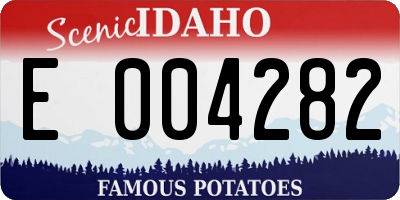 ID license plate E004282