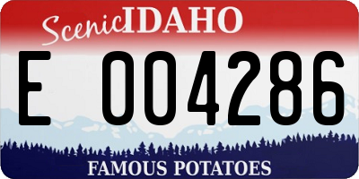 ID license plate E004286