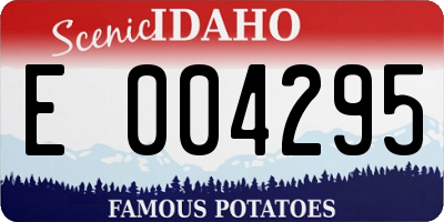 ID license plate E004295