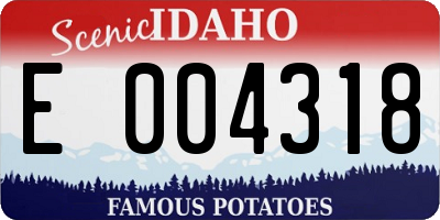 ID license plate E004318