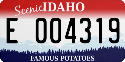 ID license plate E004319