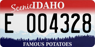 ID license plate E004328