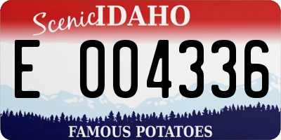 ID license plate E004336