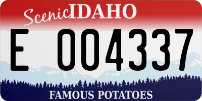 ID license plate E004337