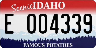 ID license plate E004339