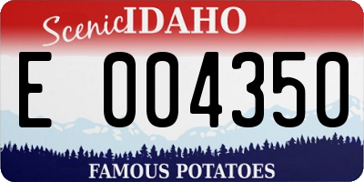 ID license plate E004350