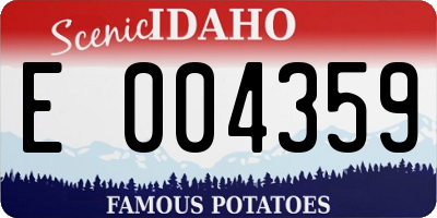 ID license plate E004359