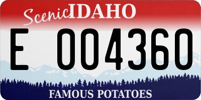 ID license plate E004360