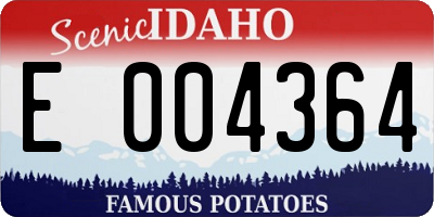ID license plate E004364