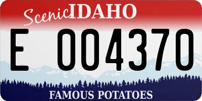 ID license plate E004370