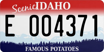 ID license plate E004371