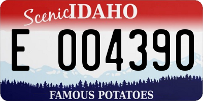 ID license plate E004390