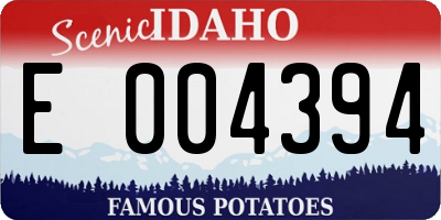 ID license plate E004394