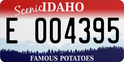 ID license plate E004395