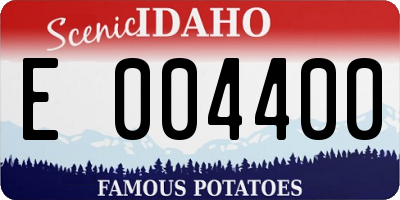 ID license plate E004400