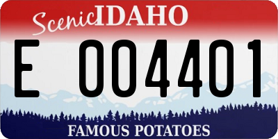 ID license plate E004401