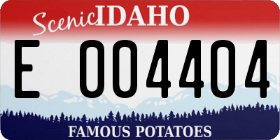 ID license plate E004404