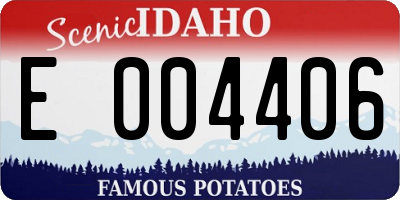 ID license plate E004406