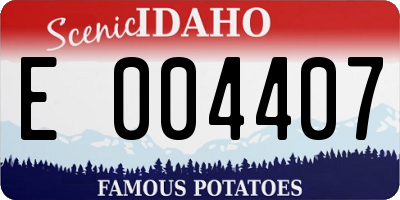 ID license plate E004407