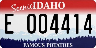 ID license plate E004414