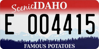 ID license plate E004415