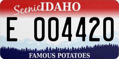 ID license plate E004420