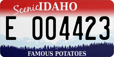 ID license plate E004423