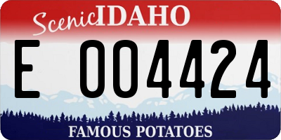 ID license plate E004424